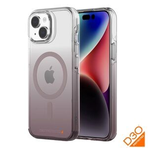 iPhone 15 Crystal Shield Protective Clear-Rose Gradient Phone Case - Rose